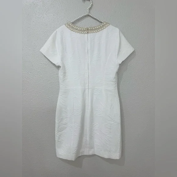 NWT Lilly Pulitzer Arie Stretch Shift Dress - Resort White Palm Paradise Sz 10 - Picture 5 of 11